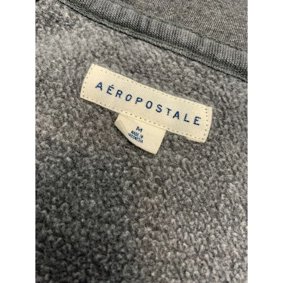 Vintage Aeropostale Hoodie Womens M NY 87 Spell-Out Logo Raglan Fleece Zip-Up - Picture 9 of 11